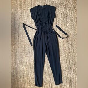Aritzia Babaton Black Silk Jumpsuit Size XS